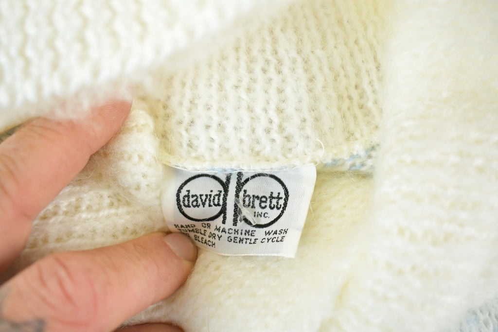 Vintage 1970s David Bret 100% Wool Knit Sweater Womens S
