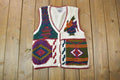 Vintage 1990s Huntington Ridge Hand Knit Crewneck Button Up Sweater Vest