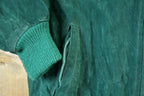 Vintage 1990s Intern Olive Grained Suede Bomber Biker Jacket Made In USA