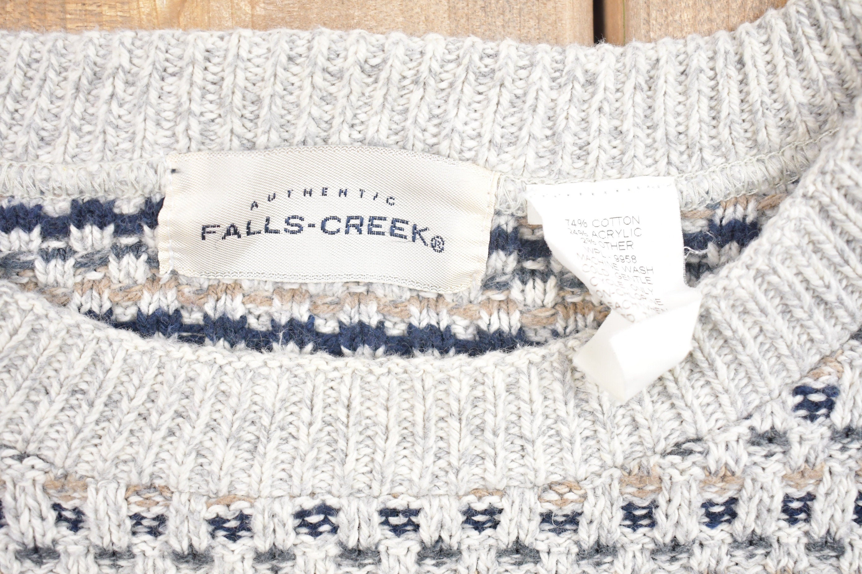 Vintage Falls Creek Knitted Sweater