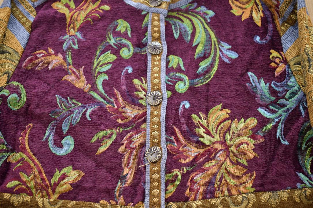 Vintage 1990s Sag Harbor Floral Tapestry Button Up
