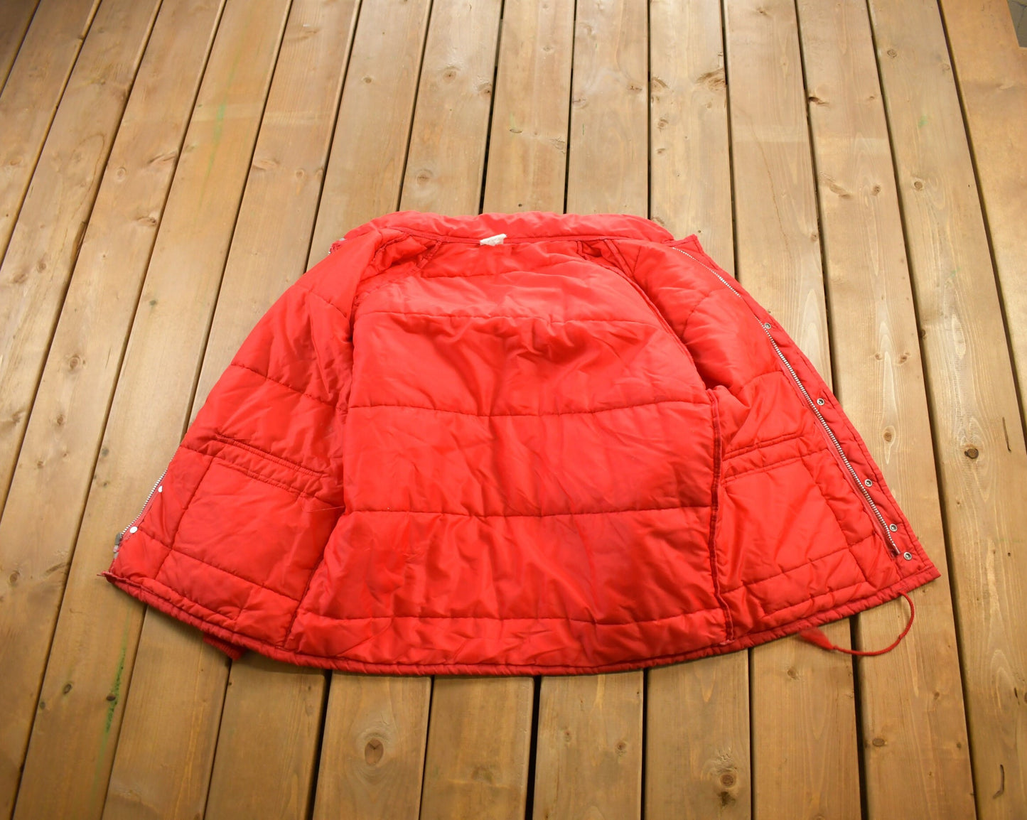 Vintage 1970s Red Puffer Jacket / Goose Down Fill / Vintage Bubble Jacket / Winter / Streetwear