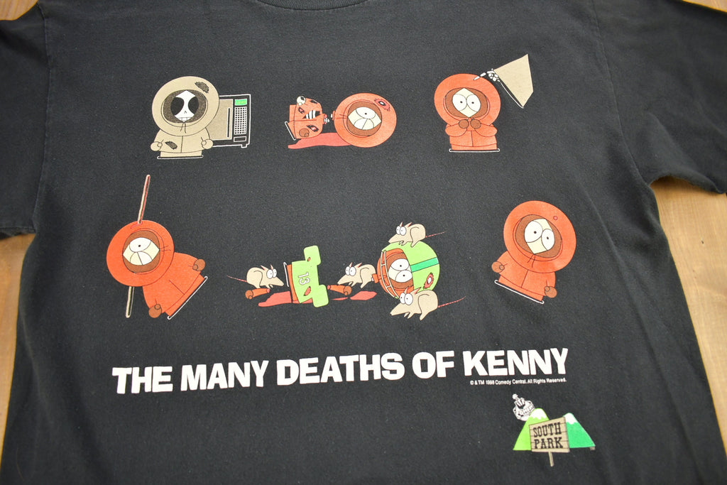 Vintage 1998 The Many Deaths Of Kenny South Park Graphic T-Shirt