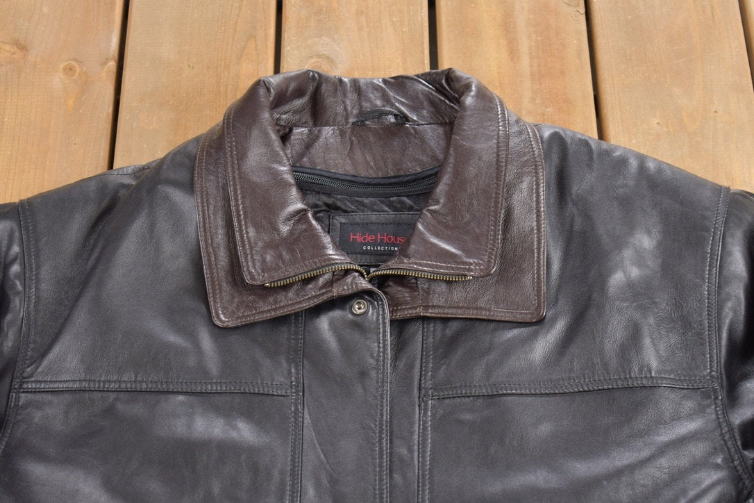 Vintage 1990s Hide House Leather Jacket