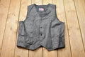 Vintage 1990s United States Leather Vest  Fall Outerwear  Leather Vest  American Flag  Streetwear Fashion  Vintage Vest