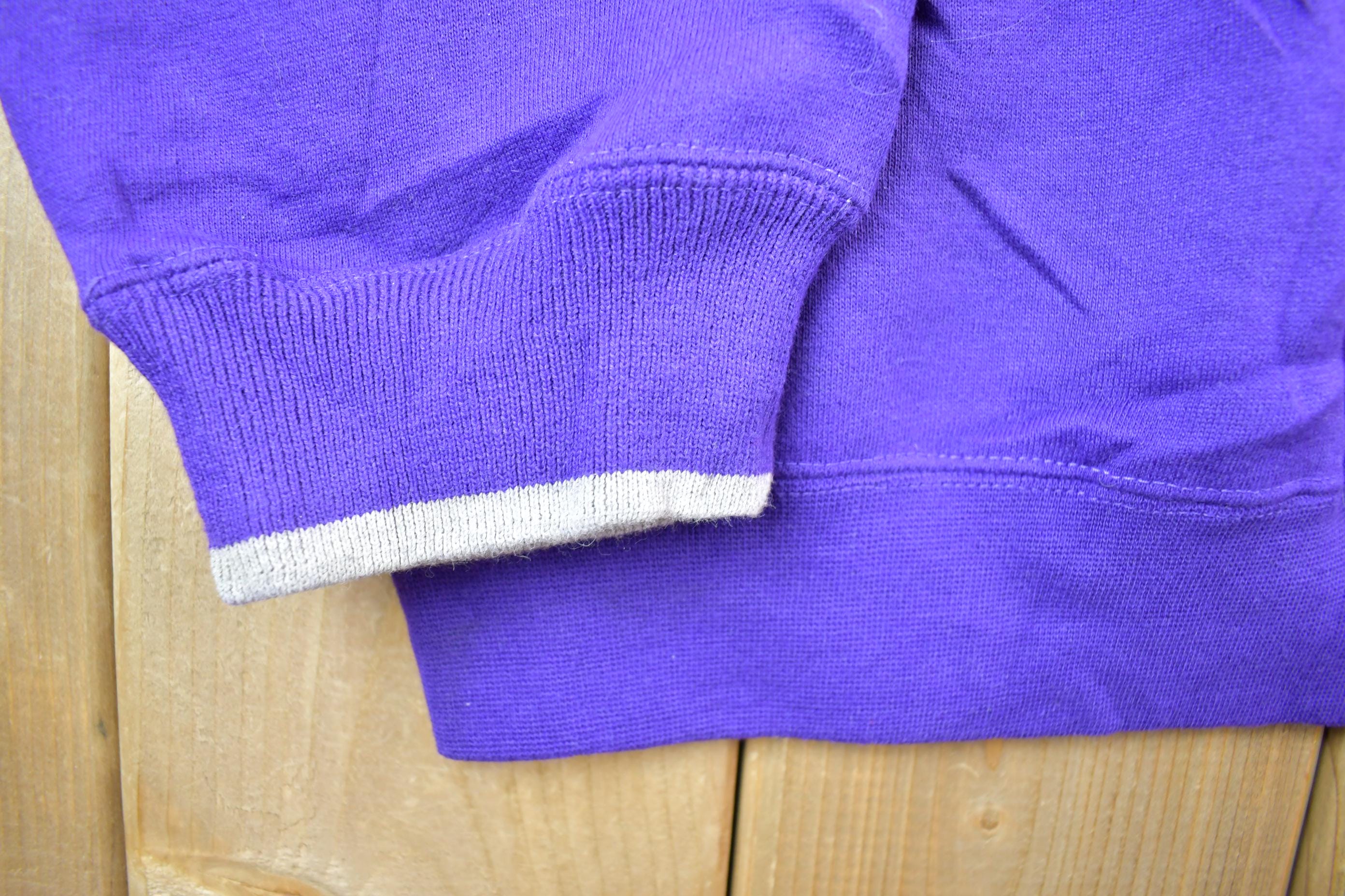 Vintage 1990s Minnesota Vikings Fans Gear NFL Purple Crewneck Sweatshirt