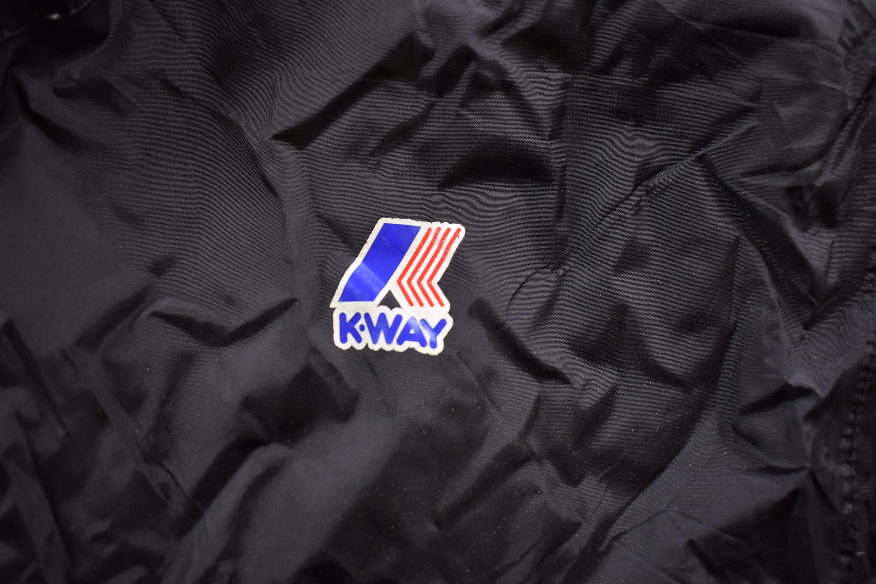 Vintage 1990s K-Way Hooded Winter Jacket / Vintage Winter Jacket / Outerwear / Black Jacket / Winter Wear / Vintage 90s Jacket