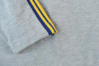 Vintage 1990s Michigan State University Basketball Collegiate Striped Sleeve Crew Neck