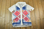 Vintage 1960s Abstract Polka Dot Button Up Western Style Shirt