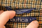 Vintage 1990s Nautica Western Style Plaid Button Up Shirt Men's XL
