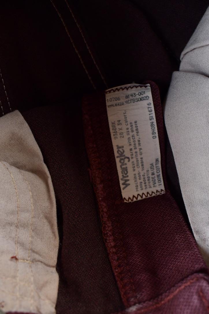 Vintage 1970s Deadstock Wrangler Cowboy Cut Denim Jeans Size 28