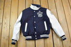 Vintage 1990s Toronto Royals Hockey Club Youth Leather & Wool Varsity Jacket Made In USA