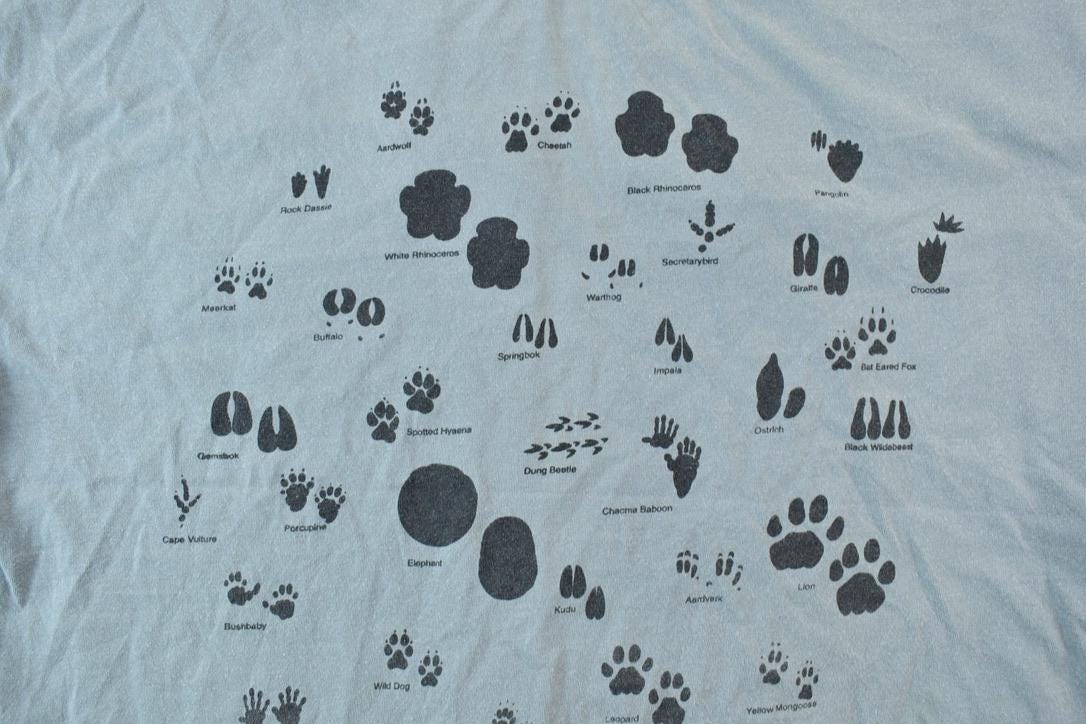 Vintage 1990s South Africa Eco Prints Souvenir T-Shirt