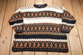 Vintage 1990s Trimmings Plus Abstract Knitted Sweater  Vintage 90s Crewneck  Pattern Sweater  Made In USA  Pullover Sweatshirt