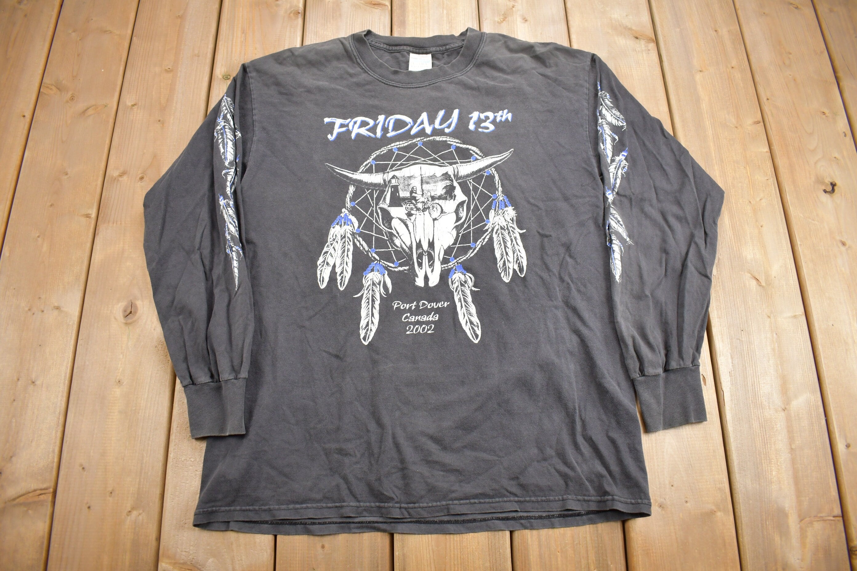 Vintage 2002 Friday 13th Bike Meet Graphic T-Shirt