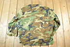 Vintage 90s Military Camo Button-Up Shirt - Mens L