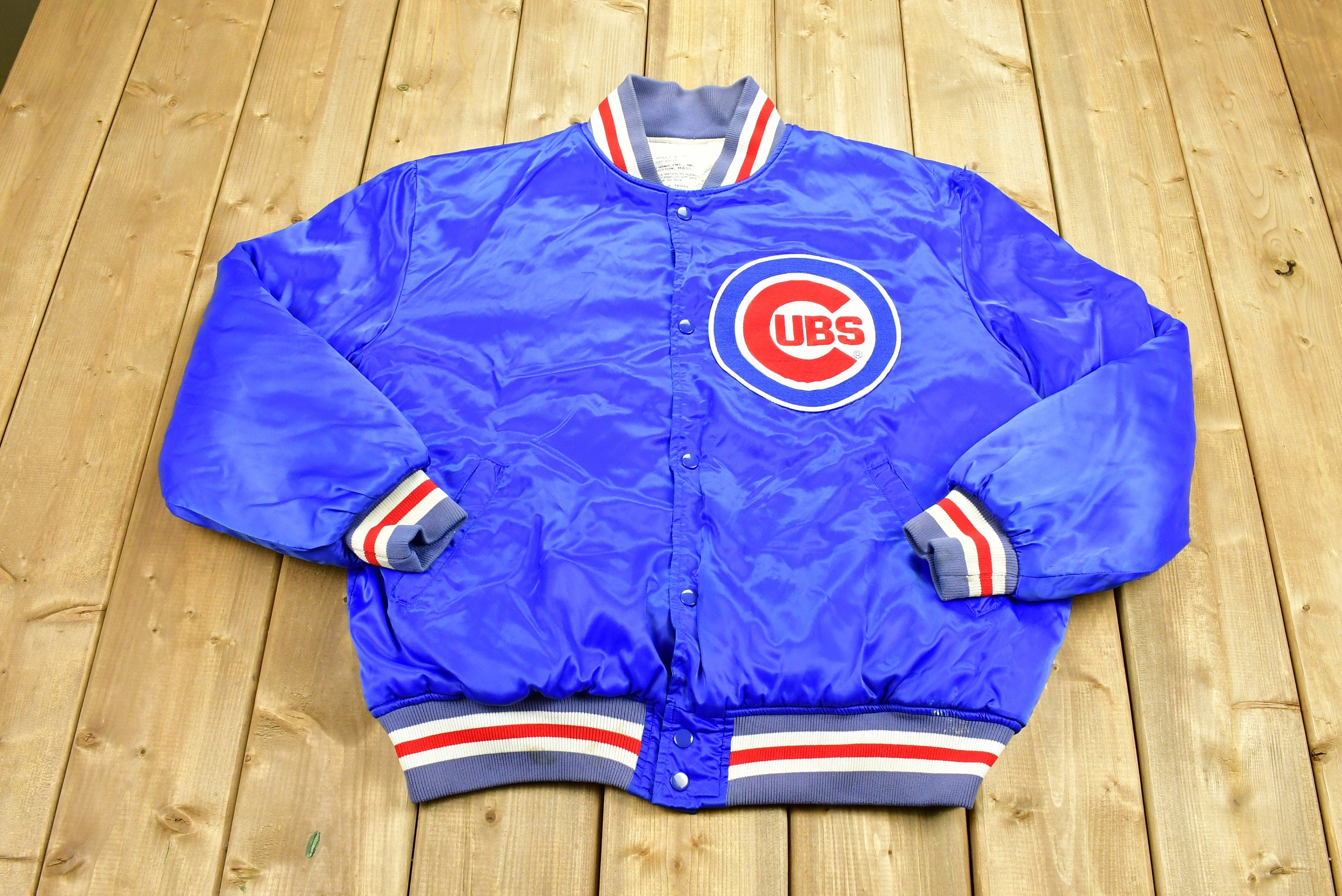 Vintage 1990s Chicago Cubs MLB Satin Jacket Jacket