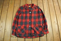 Vintage 1950s 1960s Wool Flannel Button Up Jacket Shirt Women's Medium