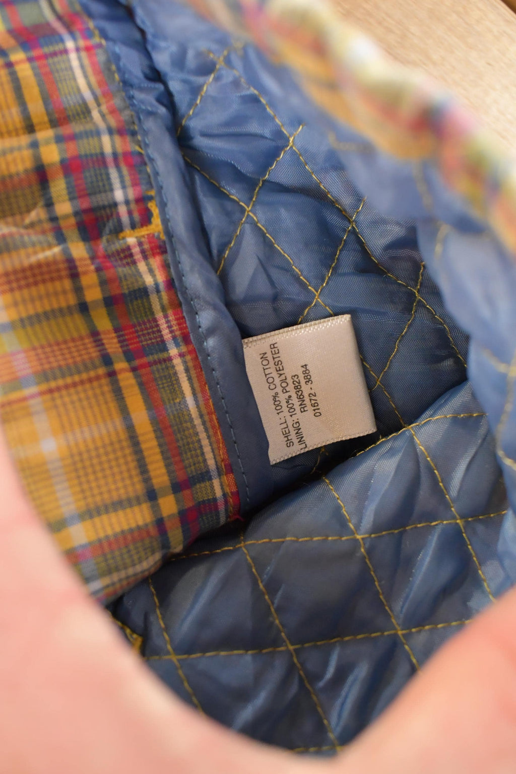 Vintage 1990s Christopher And Banks Plaid Lined Button Up Vest Men's M