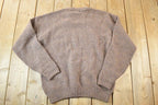 Vintage 1990s Mcadam Knit Wear Abstract Pattern Crewneck Sweater Made In Scotland