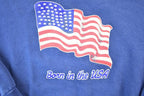 Vintage 1990s Born In The USA American Flag Crewneck Sweatshirt Mens L