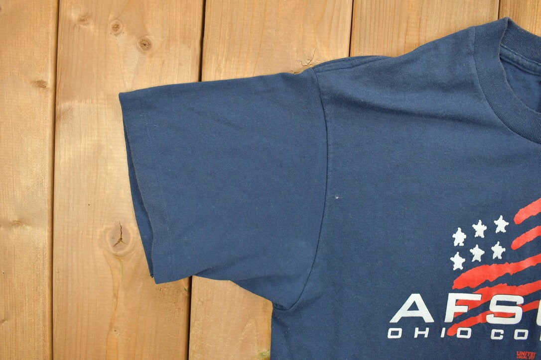 Vintage 1990s AFSCME Ohio Council Graphic T-Shirt