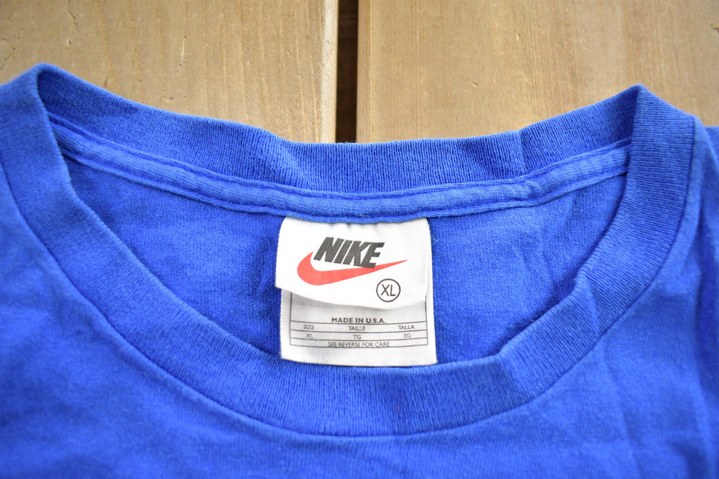 Vintage 1990s Nike Soccer Graphic T-Shirt Made In USA Size XL