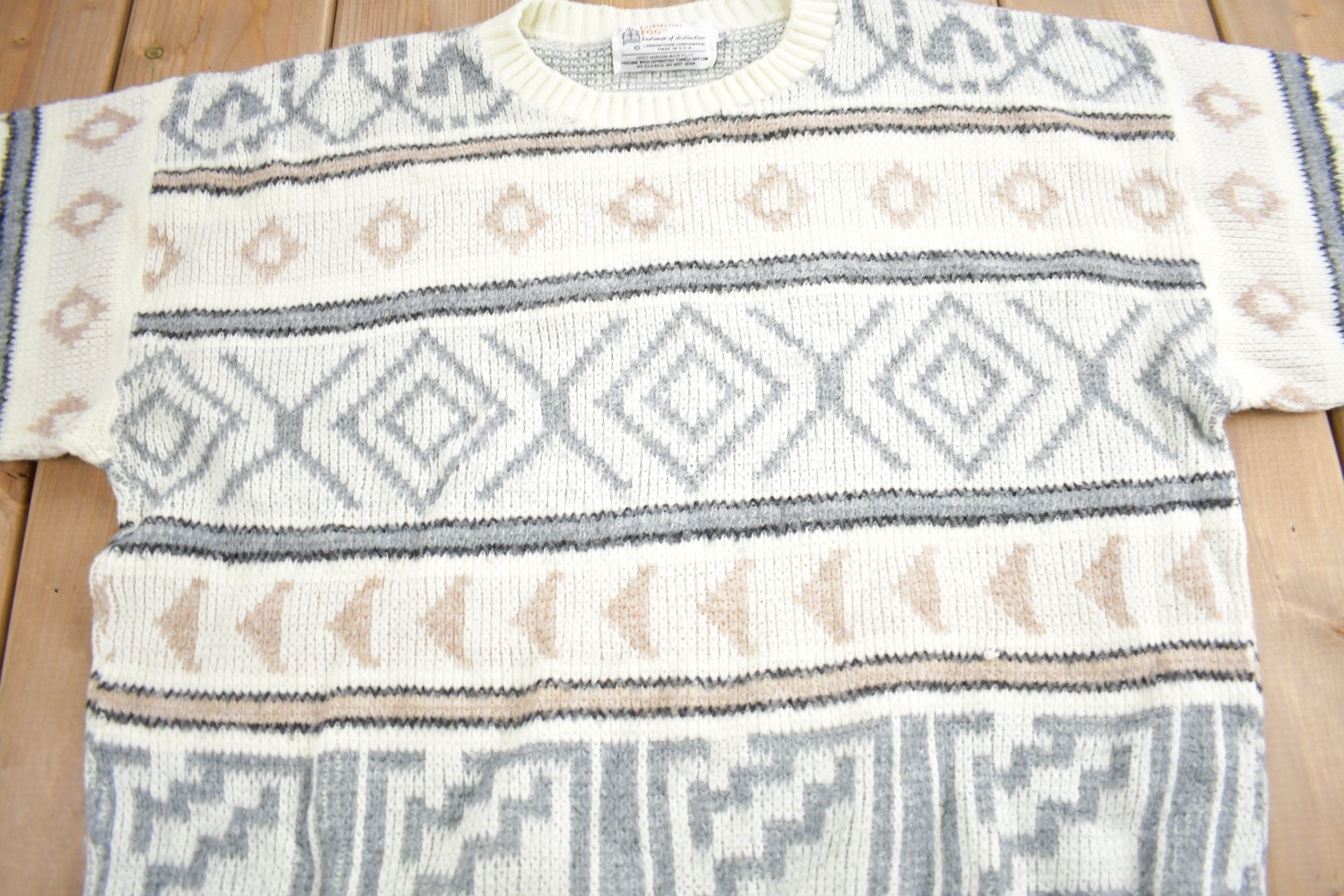 Vintage 1980s London Fog Made In USA Knit Sweater