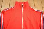 Vintage 1980s Full Zip Scrambler Arm Stripe Sweatshirt