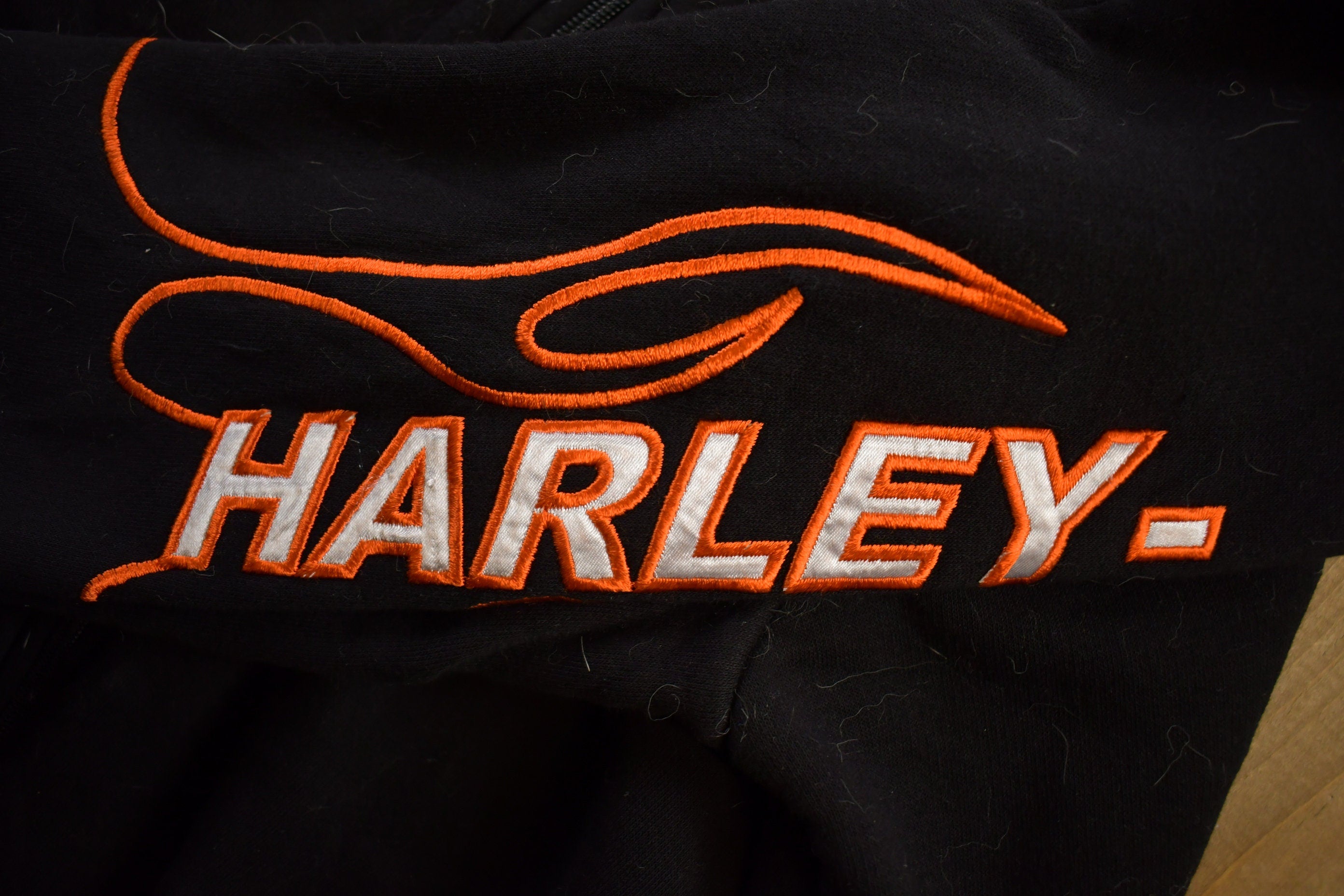 Vintage 1990s Harley Davidson Zip Up Sweater