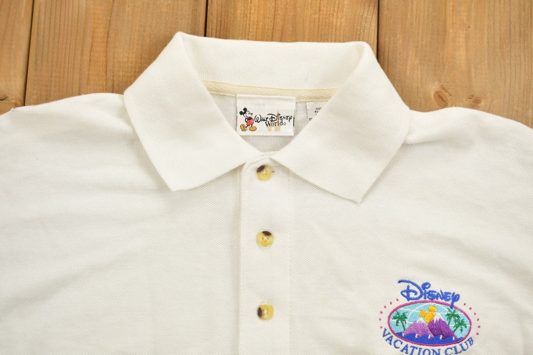 Vintage 1990s Disney Vacation Club Member Embroidered Polo Shirt