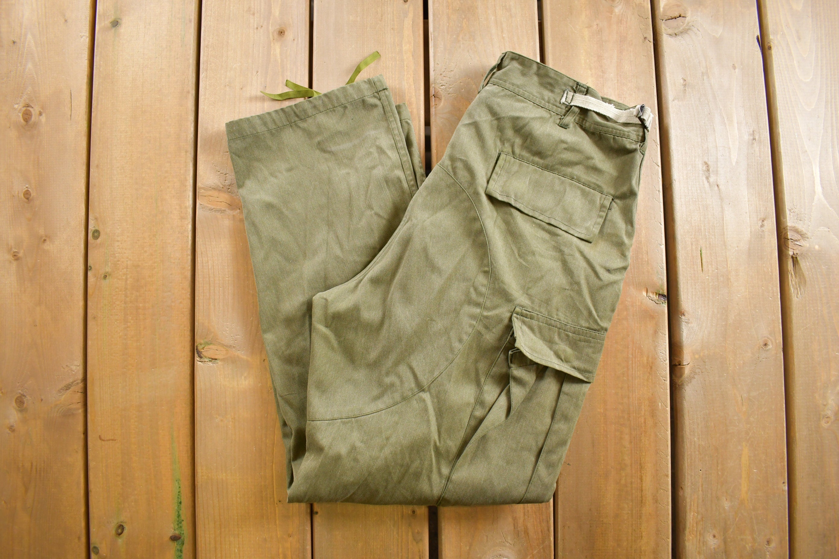 Vintage 1970s Military Wool Trousers Size 35 - 39 x 28