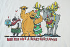 Vintage 1980s Crazy Shirts Hippie Reindeer Single Stitch T-Shirt