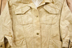 Vintage 1980s Leather Button Up Jacket