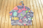 Vintage 1990s Michigan Rag Co Fishing Themed Hooded Jacket Men's XL