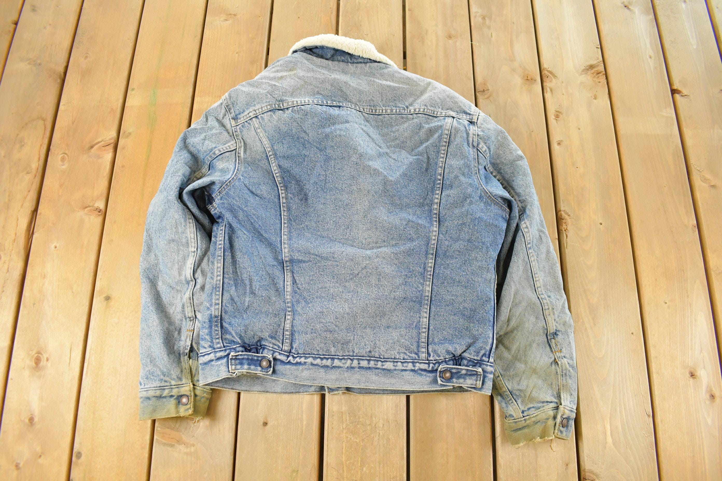Vintage 1980s Levi's Sherpa Lined Denim Jean Jacket Men's Small
