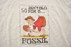 Vintage 1990s Funny Old Fossil Graphic T Shirt