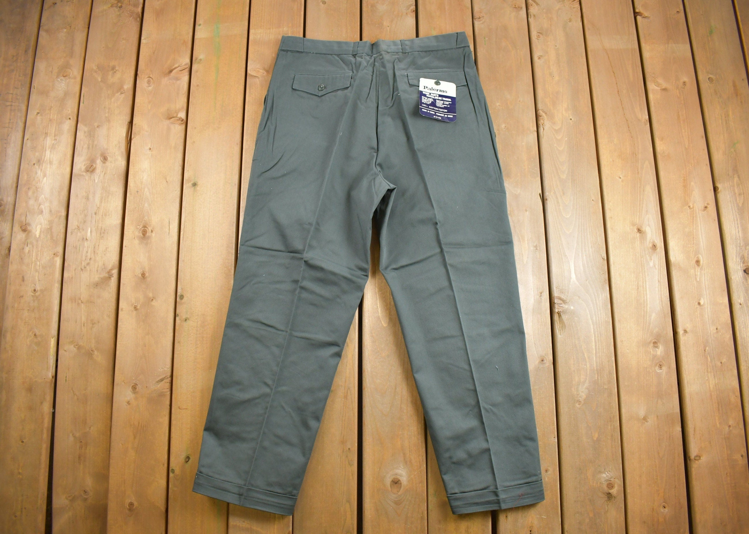 Deadstock Vintage 1980s Palermo Pleated Trousers Size 29 x 29.5