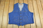 Vintage Wrangler Denim Vest Mens XL - 1990s Western Jean