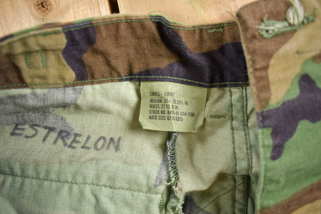 Vintage 1990s Army Woodland Camouflage Cargo Pants Size 30 x 28