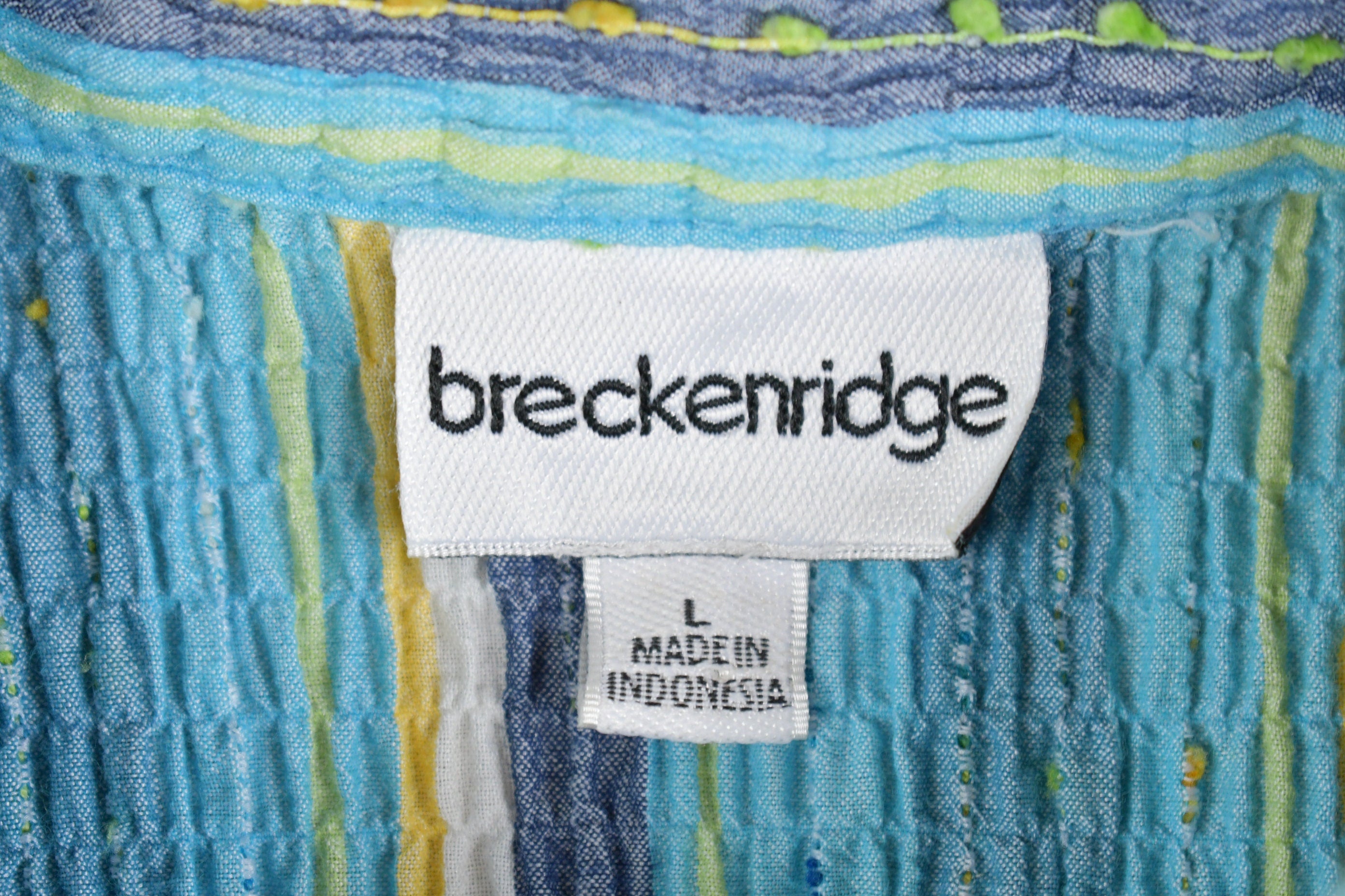 Vintage 1990s breckenbridge Funky Striped Button Up Shirt