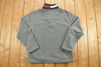Vintage Tommy Hilfiger Embroidered Quarter Zip Fleece Sweatshirt
