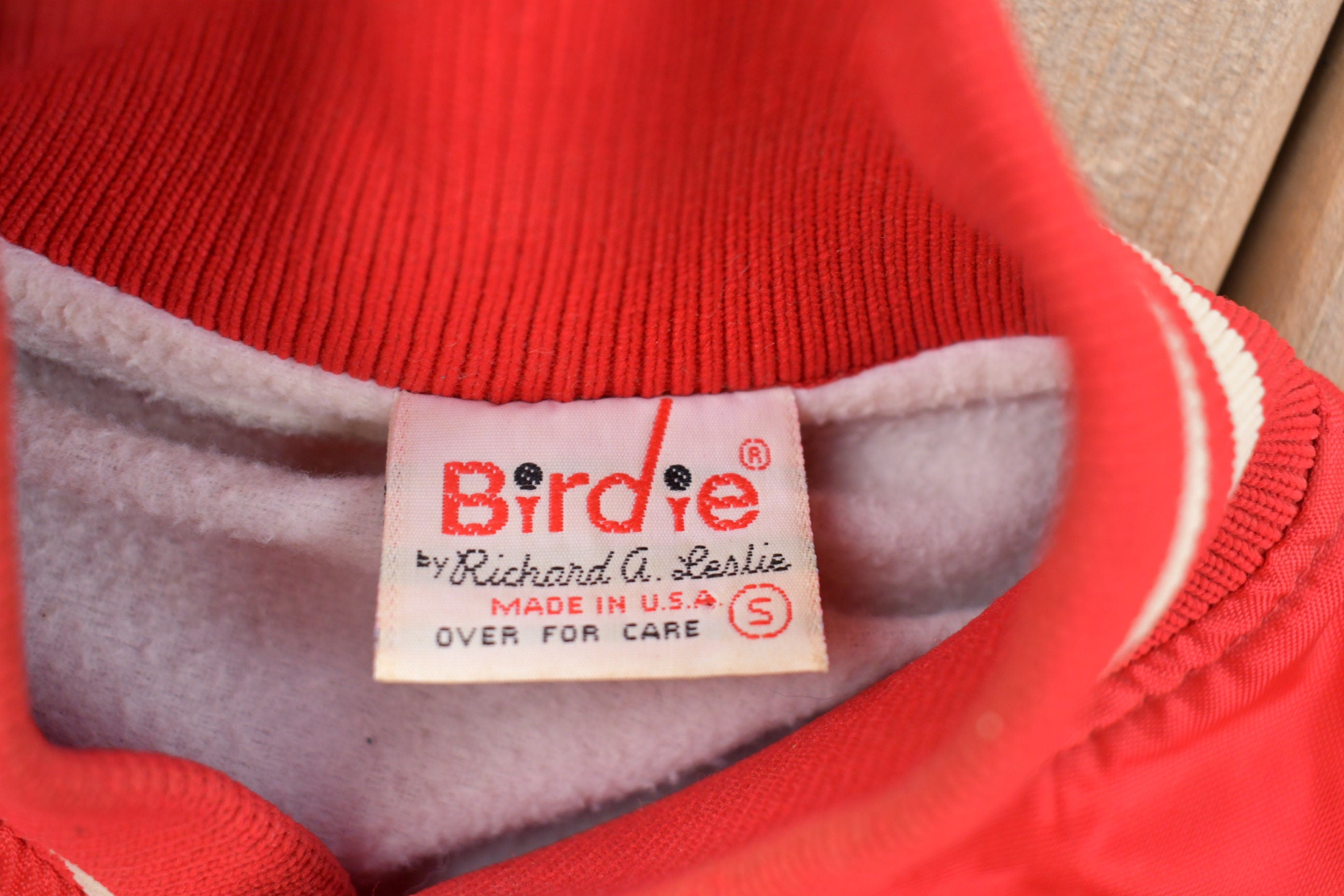 Vintage 1980s Birdie Football Varsity Bomber Jacket