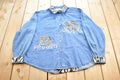 Vintage 1990s Dressbarn Embroidered Zebra Button Up Long Sleeve Shirt