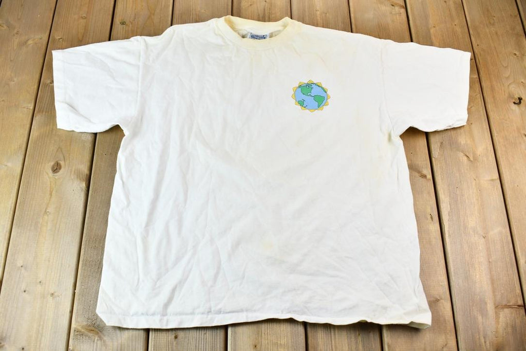 Vintage 1990s Aussie T Company Walk Softly on Mother Earth Single Stitch Graphic T-Shirt