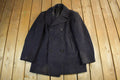 Vintage 1940s WW2 Era Naval Wool Coat Men's Small