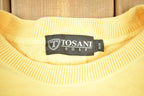 Vintage 1990s Boxy Yellow Tosani Golf Blank Crewneck Sweatshirt Size Small