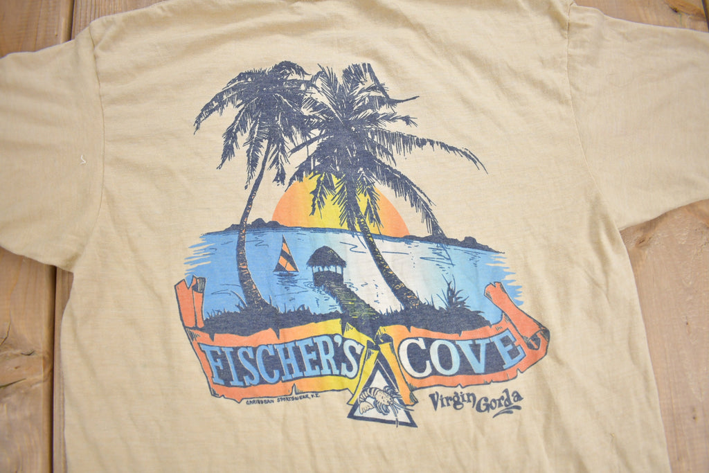 Vintage 1980s Fischers Cove Virgin Gorda BVI Souvenir T Shirt