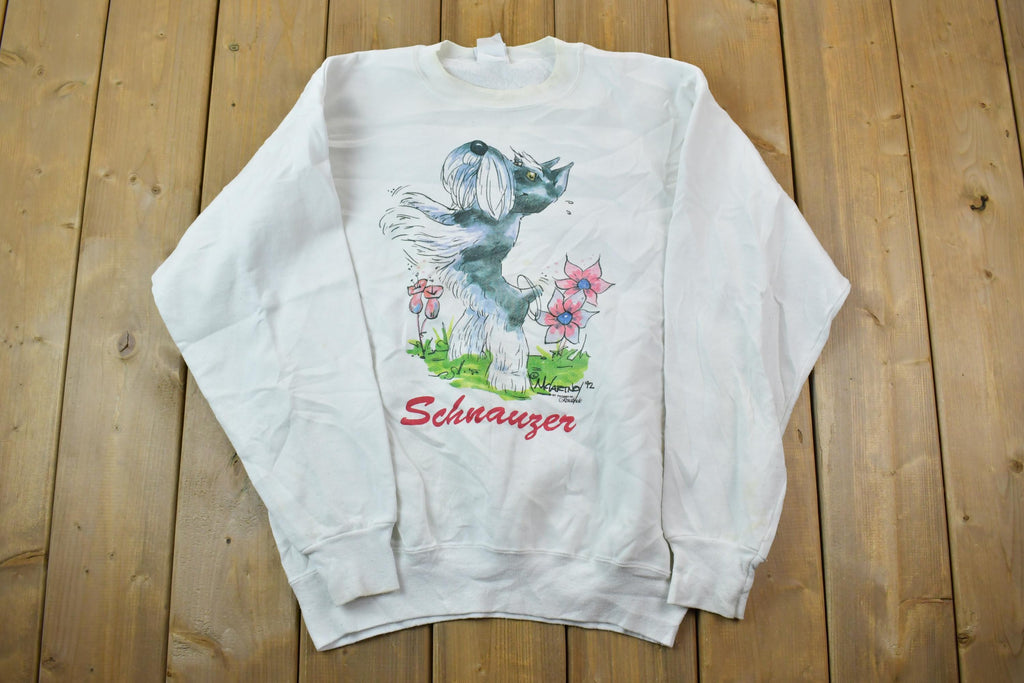 Vintage 1990s Schnauzer Cute Crewneck Sweater