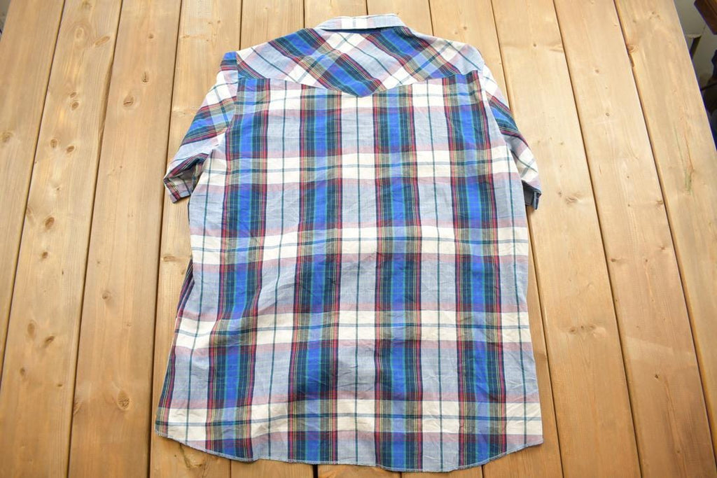 Vintage 1990s Wrangler South Western Style Button Up Rodeo Shirt